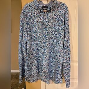 Crown & Ivy Floral Long Sleeve Dress Shirt Sz 3XLT